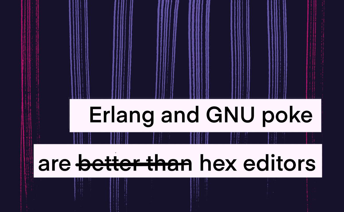 An abstract art for Erlang and GNU poke are (better than) hex editors blogpost